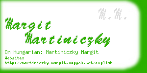 margit martiniczky business card